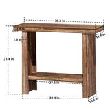 LIFECHOVY Farmhouse Wood Entryway Table Narrow Console Tables with Storage Behind The Couch Sofa, Entrance Side Table for Hallway, Living Room, Foyer, Rustic Brown LIFECHOVY