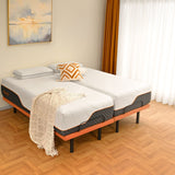 Split King Adjustable Bed Frame with Mattress - 14” Luxury Hybrid Mattress, Smart APP Contorl, Massage, Zero Gravity, Anti-Snore, 5 Minutes Installation, Head and Foot Incline, Medium Soft, Split King ESHINE