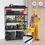 KOKEBREN Heavy Duty Storage Shelves 48x18x72 in, 2500Lbs Adjustable Metal Shelving for Garage Organization, Durable Garage Shelving Easy Assemble KOKEBREN