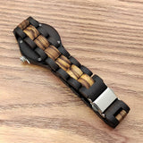MISHIKG Women's Wooden Watch Lightweight Analog Handmade Quartz Wood Watches Brown Dial Adjusted Band with Extra Links MISHIKG