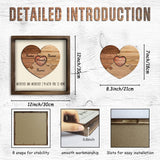 Kas Home Personalized Wooden Heart Name Puzzle Sign, Custom Family Name Puzzle with 1-8 Names Engraved Text Gift Desktop Ornament for Father's Day Kas Home