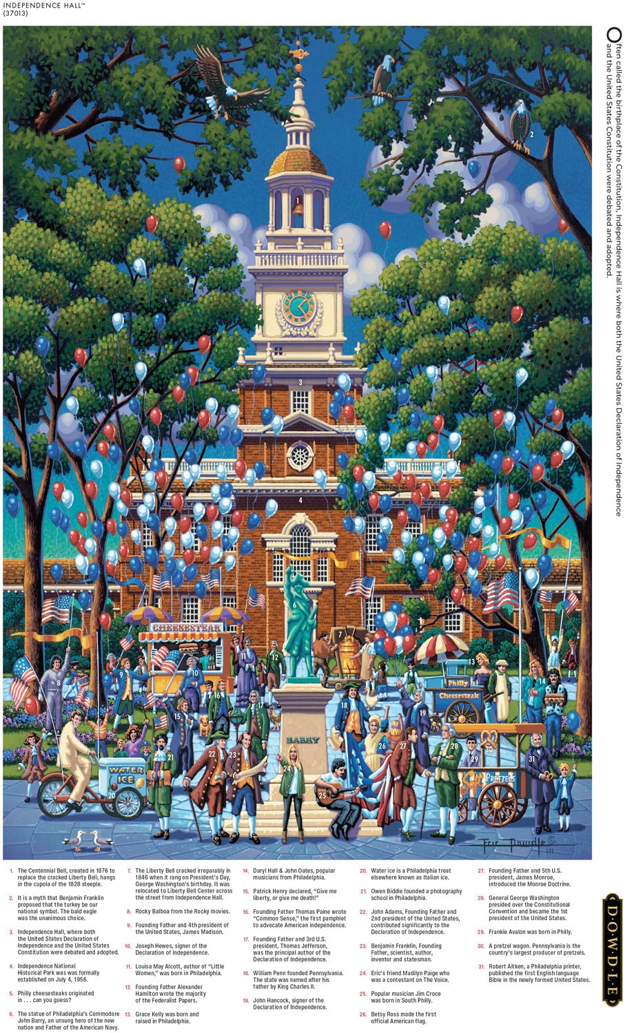 Buffalo Games - Eric Dowdle - Independence Hall - 500 Piece Jigsaw Puzzle for Adults -Challenging Puzzle Perfect for Game Nights - Finished Size is 21.25 x 15.00 Buffalo Games