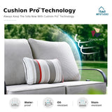 MFSTUDIO Patio Furniture Set, 6 Seats Half-Moon Curved Outdoor Sectional Sofa Conversation Set, Woven Rattan Patio Couch for Backyard, Garden, Deck MFSTUDIO