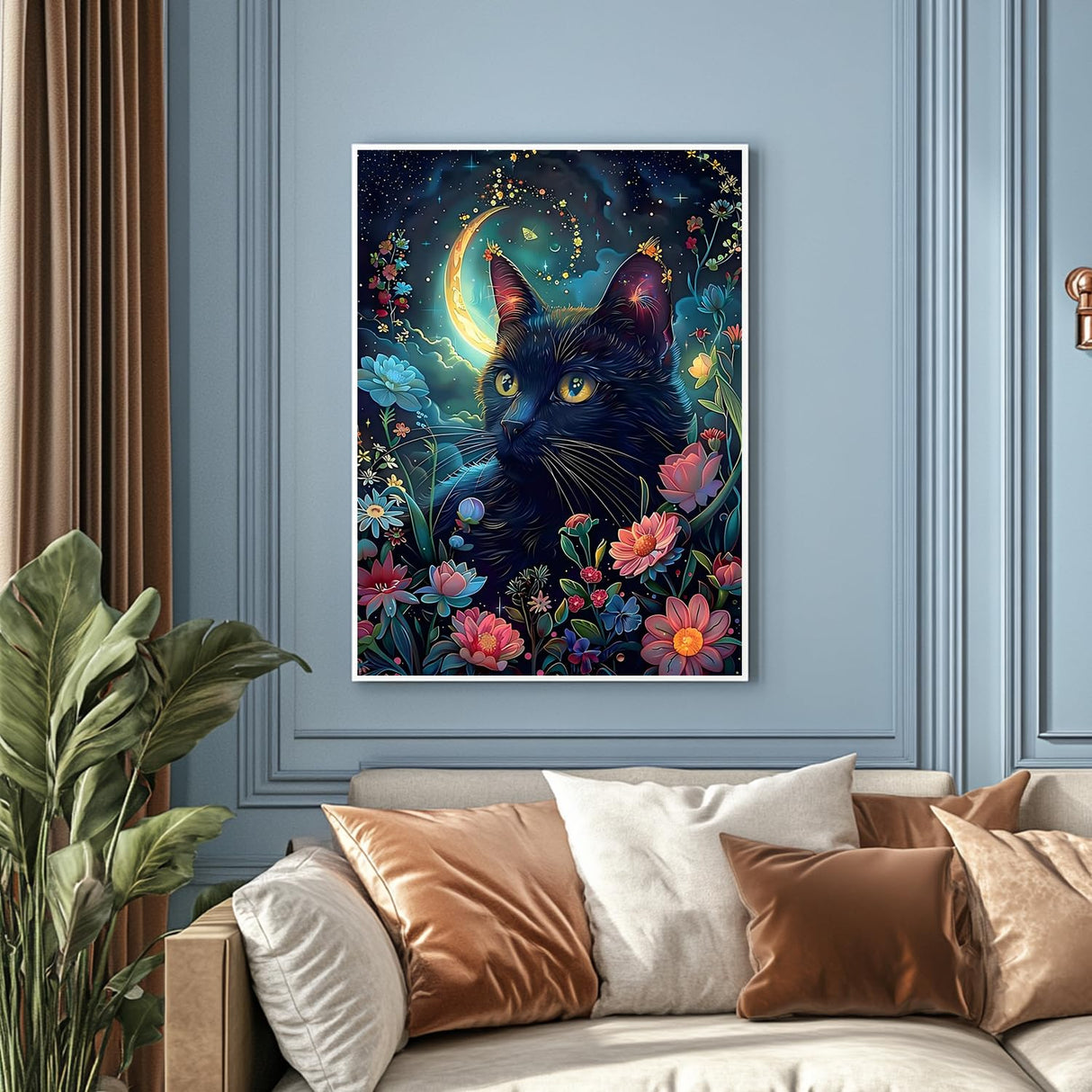 xcemhil Diamond Art Kit for Adults, Cat Diamond Painting, Animal Diamond Art for Gifts and Home Wall Decor, 12x16in xcemhil