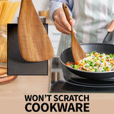 Zulay Kitchen 6-Piece Wooden Spoons for Cooking - Smooth Finish Teak Wooden Utensils for Cooking - Soft Comfort-Grip Wood Spoons for Cooking - Non-Stick Wooden Cooking Utensils - Wooden Spoon Sets Zulay Kitchen