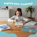 BONNYCO Paint by Numbers Kit for Kids Sea Animals Pack 3 Canvas Paint by Number Canvas Framed, Ocean Gifts for Kids, Arts and Crafts 4-6 8-12 Pintar por Numeros Pre Drawn Painting Under Sea Crafts BONNYCO