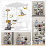 Large Cat Cage,Cat Cage Enclosure Indoor DIY Cat Playpen Detachable Metal Wire Kennels Crate Large Exercise Place Ideal, for 1-4 Cats,Ferret, Chinchilla, Rabbit, Small Animals Generic