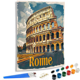 SKRYUIE Paint by Numbers Kits for Adults Rome, Acrylic Oil City Paint by Numbers for Adults Beginner Canvas with Brushes Paintwork Art Crafts for Home Decor 16x20 inch x14 SKRYUIE