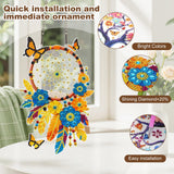 geesfayan Hanging Diamond Art Kits,Diamond Painting Suncatchers, DIY Gem Art Craft Painting Kit, Home and Garden Decor(Dream Catcher) geesfayan