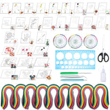 Woohome 48 PCS Paper Quilling Kit, Paper Quilling Making Drawing Design and Papers Quilling Tools for Quilling Art Paper DIY Drawing Handcraft Handmade, Home Decoration Woohome