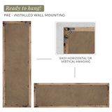 Barnyard Designs 16x48 Leaner Floor Mirror Full Length, Large Rustic Wall Mirror, Free Standing Leaning Hanging Wood and Metal Mirror Full Size, Farmhouse Long Mirror Bedroom Living Room, Brown Barnyard Designs