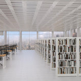 OSEILLC 5-Tier Bookshelf, White Bookshelf with Adjustable Storage Shelves, Metal Bookshelf, 69" Tall Bookcase for Living Room, Library, Office, Bedroom, Including Book Stopper OSEILLC