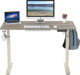 SHW Memory Preset Electric Height Adjustable Standing Desk, 48 x 24 Inches, Maple SHW