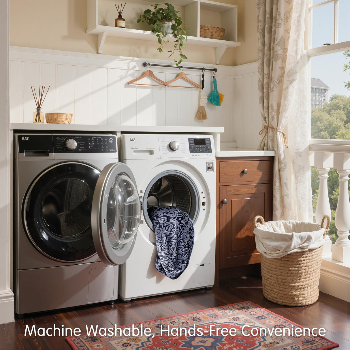 SUBRTEX 2 Piece Couch Covers, Jacquard Damask 3 Seater Sofa Cover with Seat Cushion, Stretch Sofa Slipcovers Non Slip Furniture Protector for Dogs Pets (Large, Grey) SUBRTEX