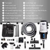 Prolux Professional Shop White Wall Mounted Garage Vac, Wet Dry Pick Up Prolux