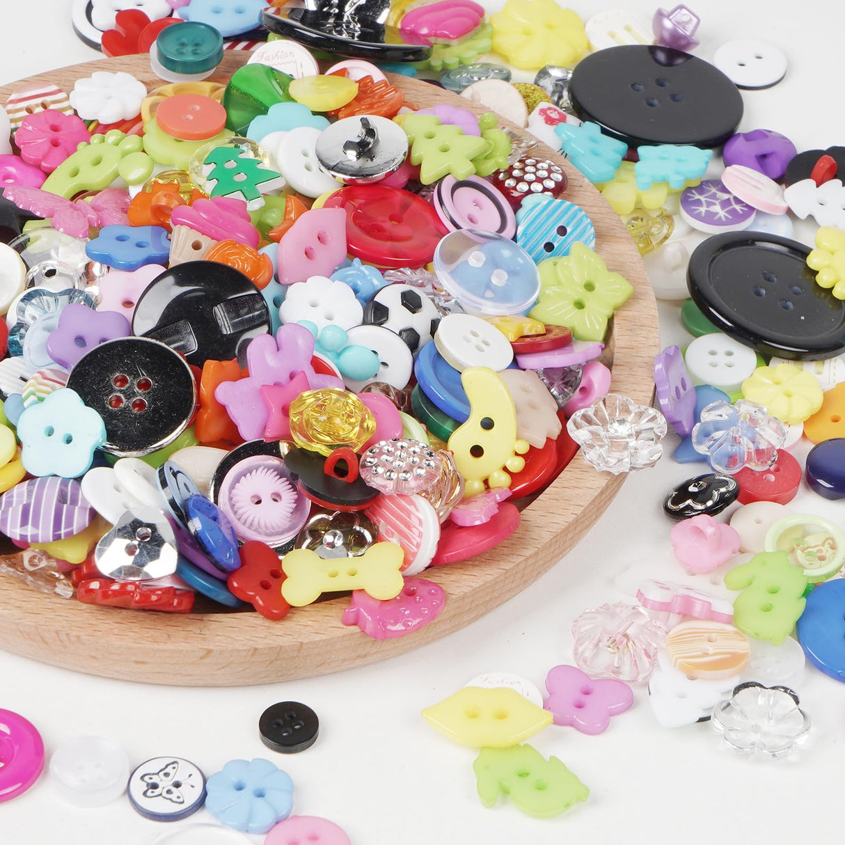 Chenkou Craft Random 100pcs Small Plastic Buttons DIY Sewing Craft Accessory (Mix) Chenkou Craft