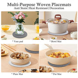 Billbotk 7" Trivets for Hot Dishes, Hot pots and Pans, 4 Heat Resistant Hot Pads, Pot Holders for Kitchen, Hot Plate Mats for Kitchen Countertops, Table, Home Essentials, Farmhouse Decor Billbotk