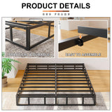 EMODA King Box Spring 8 Inch Heavy Duty Bed Base Metal Mattress Foundation with Fabric Cover, 3000lbs Max Weight Capacity, Noise Free, Easy Assembly EMODA