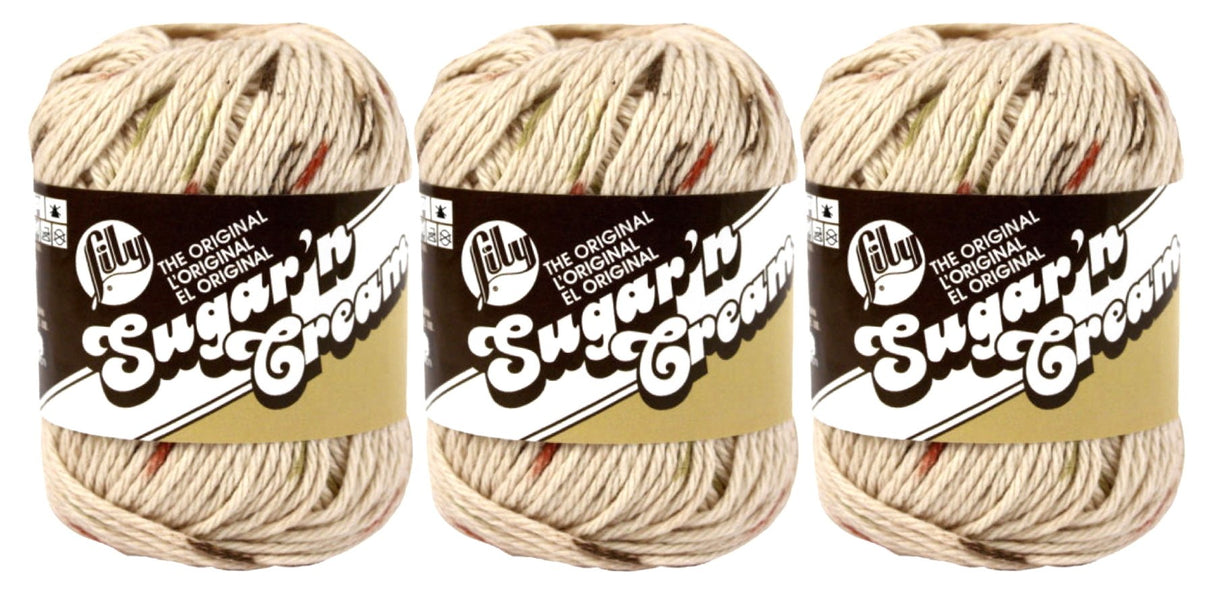 Bulk Buy: Lily Sugar 'n Cream 100% Cotton Yarn (3-Pack) Ombres, Prints, Scents & Stripes (Sonoma Print #2018) Lily
