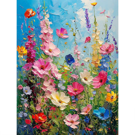 Hutarosl Wild Flowers Diamond Art Kits for Adults - Flowers Diamond Painting for Adults, Flower Gem Painting for Adult and Crafts Home Decor 12x16inch Hutarosl
