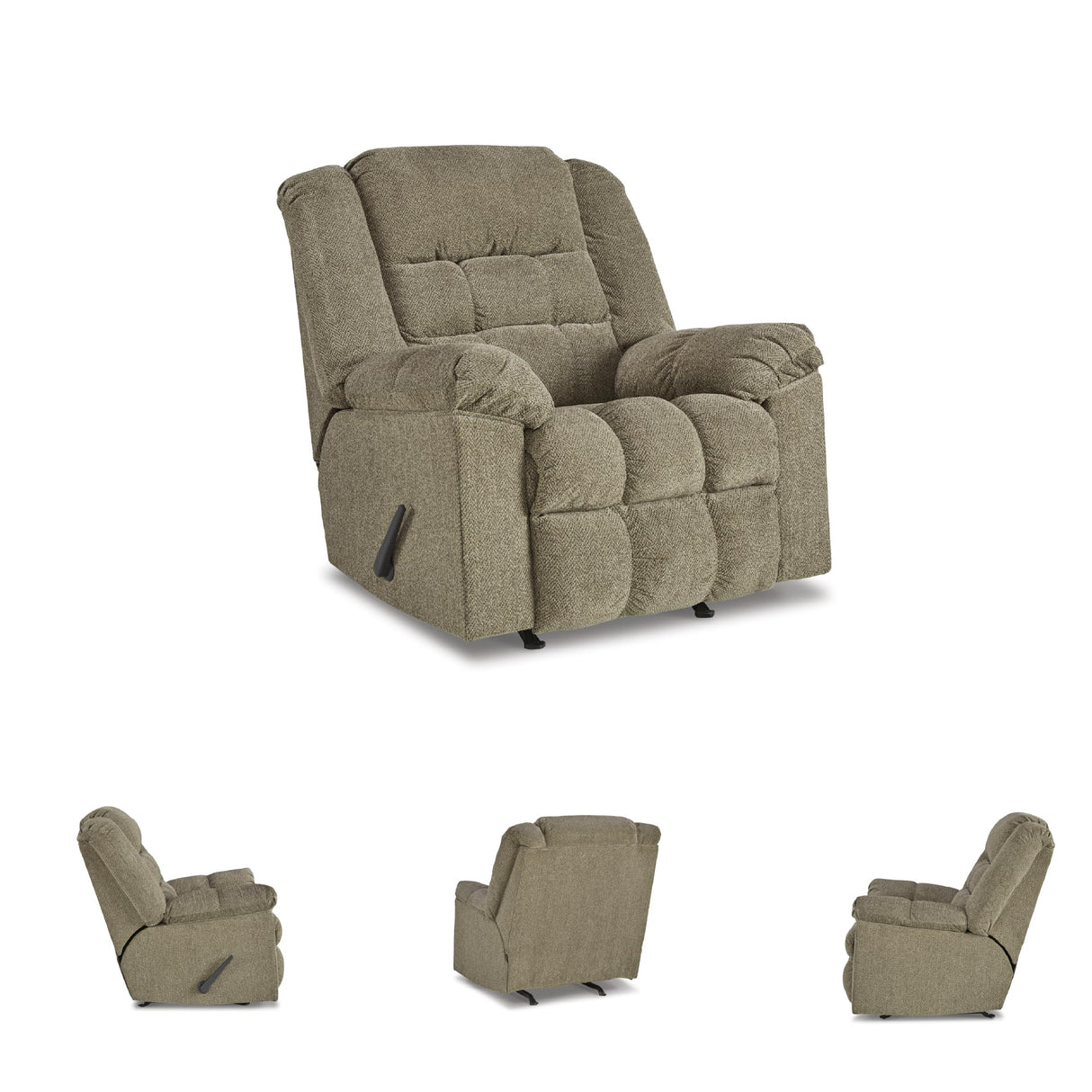 Signature Design by Ashley Kegler Contemporary Tufted Manual Rocker Recliner, Light Brown Signature Design by Ashley