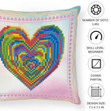 DIAMOND DOTZ Kits - Love Rest Mini Pillow, Partial Drill, Round Dotz, Diamond Painting Kits, Diamond Art Kits for Adults, Valentines Diamond Painting, Diamond Art, Kits, 7"x7" DIAMOND DOTZ