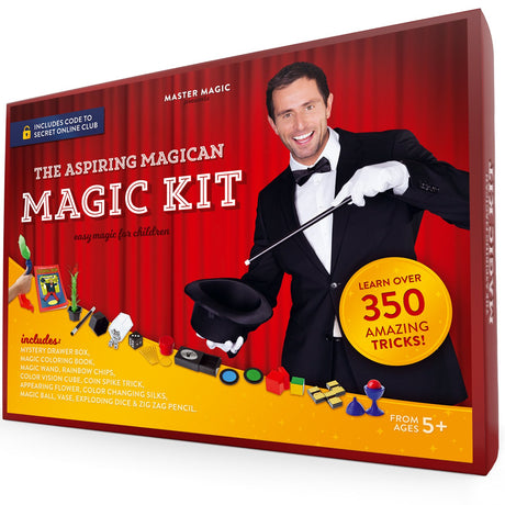 MasterMagic Magic Kit - Easy Magic Tricks for Children - Learn Over 350 Spectacular Tricks with This Magic Set - Ideal for Beginners and Kids of All Ages! MasterMagic