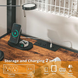 LIKIMIO Twin Loft Bed with Desk, Power Outlet, LED Lights – Space-Saving Metal Frame in Black LIKIMIO