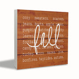 KEUSPI Fall Desk Decor,Orange Fall Autumn Farmhouse Wood Sign Plaque,Fall Signs,Fall Orange Home Farmhouse Decor KEUSPI