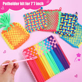 FUNBUD Weaving Loom Kit for Kids - Birthday Gifts for Girls Ages 6-12, DIY Craft Kit for Making Potholders, Arts and Crafts Toys for Girls 6-8, 8-12 Funbud