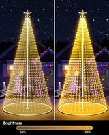 Esfos Led Outdoor Christmas Tree, 20 ft Prelit Christmas Tree, Smart Outside Christmas Tree Light Show App Control with 1512 LED Lights Color Changing Sync APP & Remote Control Christmas Tree Lighting Esfos