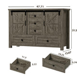 wanan 48" 5 Drawer Dresser (Light Rustic Oak, 48'' 5 Drawers Dresser) wanan