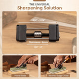 Mt Diablo Chisel Sharpening Kit - Precision Honing Guide for 1/4" to 2" Chisels & 1-3/8" to 3-1/8" Plane Irons, Sharpening Jig With Stainless Steel Rollers, Rust Resistant Cast Aluminum Design Mt Diablo