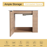 Malwee 22" Floating Bathroom Vanity with Sink, 22 Inch Single Sink Wall Mounted Bathroom Vanity, with 1 Door and White Ceramic Basin Sink Top (002-22) Malwee