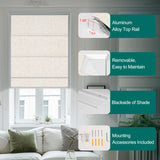 BERISSA Roman Shades for Windows, Blackout Roman Blinds,Room Darkening Thermal Insulated Window Shades for Home Living Room Bedroom,Linen Beige,Custom Size BERISSA