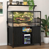 GDLF Reptile Tank Stand Terrarium Stand with Cabinet for Accessories Storage 48" X 24" Tabletop Fits up to 120 Gallon Bearded Dragon Tank, Reptile Terrarium,Turtle Tank (Stand Only) GDLF