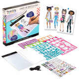Fashion Angels Fashion Design Light Up Sketch Pad 12521, Light Up Tracing Pad, Includes USB, Ultra Thin Tablet, Includes Stencils and Stickers, Recommended for Ages 8 And Up Fashion Angels