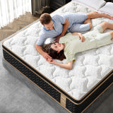 Extra Firm Full Mattress 12 Inch, Cooling Hybrid Bed in a Box, 7-Zones Individual Pocket Spring, Motion Isolation, Targeted Hip/Shoulder/Lumbar Support, Fiberglass-Free, 365-Night Trial, CertiPUR-US FP FLEXPEDIC