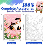 ZTOTZ Cats Paint by Numbers Kit for Kids Beginner,Funny Animal Paint by Numbers Kit for Adults Framed, Mini Number Artist Kits for Home Wall Decor (8X12 inch) ZTOTZ