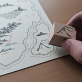Lord Of Maps Fantasy Map-Making Stamp Kit – 16-Piece Rubber Stamp Set for TTRPG, World Building, Battle Maps, Jounaling, Arts & Crafts - Mountains, Hills, Volcano, Lake, Compass Rose LORD OF MAPS