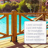 Cskunxia 8Pcs Adjustable Post Base Bracket Fit 1.5x1.5, 2x2, 2x4, 4x4 Post Deck Post Anchor Base Brackets Adjustable Wood Fence Pergola Brackets for Railing Mailbox Deck Cskunxia