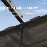 PURPLE LEAF 11' X 13' Outdoor Pergola with Retractable Canopy Aluminum Shelter for Porch Garden Beach Sun Shade Grape Trellis Pavilion Grill Gazebo Modern Backyard Deck Metal Patio Pergola Gray PURPLE LEAF