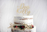 Personalized Rustic Name Wedding Cake Topper | Custom Cake Topper | Wood Cake Topper designLEE Studio