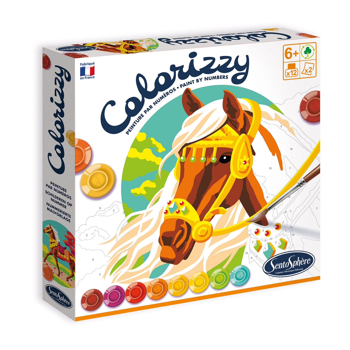 Sentosphère Colorizzy Horses Paint by Number Kit Sentosphère