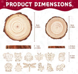 Timburst Wooden Crafts to Paint-Glow in The Dark, 20 Pcs Wood Slices, Wooden Painting Crafts for Kids, Kids Activities Creative Art Set for Birthday Christmas Timburst