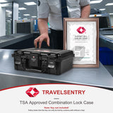 Kinghardcase Gun Safe Case for Pistol, TSA Combination Lockable Pistol Case Hard Shell Waterproof & Shock Proof, 10.6”*8.8”*4” Gun Lock Box for Travel Gun Case 9mm Kinghardcase