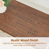 HOMISSUE Book Shelf, 3 Tier Deep Bookshelf with Storage, Engineered Wood and Metal Shelf Bookcase, Low Short Bookcases for Small Space, Living Room, Bedroom, Office, Rustic Brown HOMISSUE