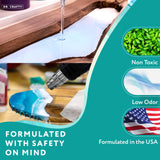 DR CRAFTY Clear Epoxy Resin - Table Top Epoxy Resin Kit - Clear Epoxy Resin for Resin Molds, Table Top, Art Resin, Craft, Jewelry Casting, DIY, Tumblers & Wood - 2 Part Resin Kit (1 Gallon) DR. CRAFTY