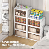 AHEONLAR 4 Tier Plastic Storage Bins with Drawers - Foldable Stackable Storage Bins with Lids - Closet Craft Organizers and Storage - 24QT Plastic Drawer Storage for Bedroom Study Toy Room Office AHEONLAR