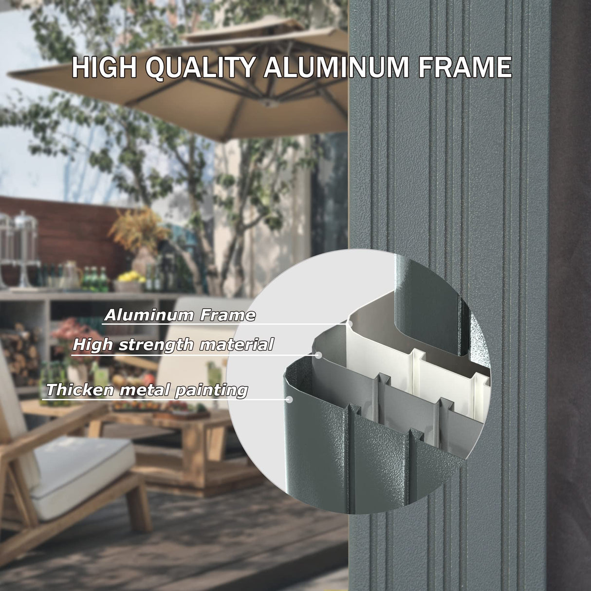 Domi 12’ X 20’ Hardtop Gazebo Canopy with Netting & Curtains, Outdoor Aluminum Gazebo with Galvanized Steel Double Roof for Patio Lawn and Garden, Gray domi outdoor living